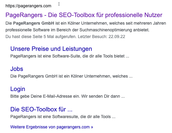 SERP-Sitelinks